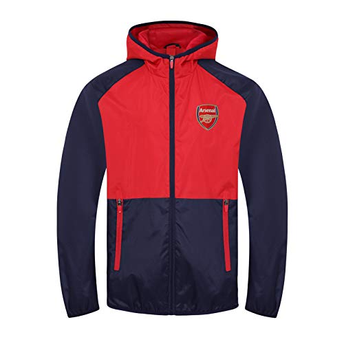 Arsenal FC - Herren Wind- und Regenjacke - Offizielles Merchandise - Geschenk für Fußballfans - Dunkelblau & Rot - M von Arsenal FC