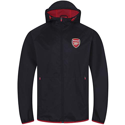 Arsenal FC - Herren Wind- und Regenjacke - Offizielles Merchandise - Geschenk für Fußballfans - Schwarz - Kapuze mit Schirm - 3XL von Arsenal FC