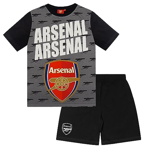 Arsenal FC - Jungen Schlafanzug - Offizielles Merchandise - Geschenk für Fußballfans - Schwarz mit Schriftzug - 12-13 Jahre von Arsenal F.C.