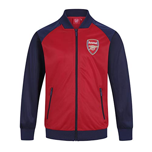 Arsenal FC - Jungen Trainingsjacke im Retro-Design - Offizielles Merchandise - Geschenk für Fußballfans - Rot/Dunkelblau - 12-13 Jahre von Arsenal FC