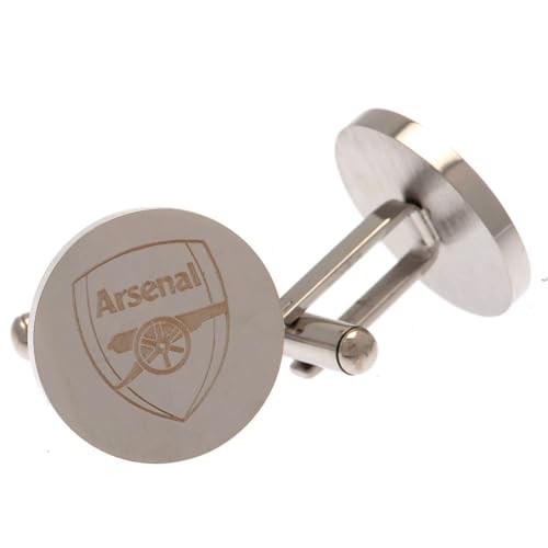 Arsenal FC - Manschettenknöpfe, Rund, Edelstahl (Einheitsgröße) (Silber) von Arsenal FC