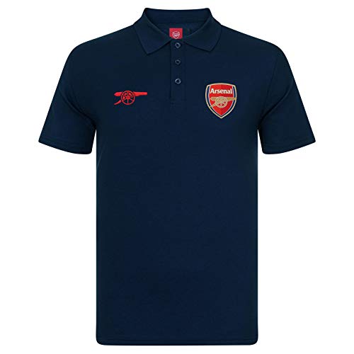 FC Arsenal Herren Polo-Shirt mit originalem Fußball-Wappen - Geschenk - Marineblau - XXL von Arsenal FC