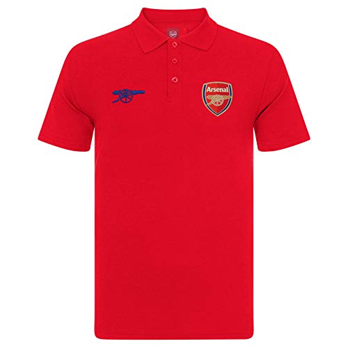FC Arsenal Herren Polo-Shirt mit originalem Fußball-Wappen - Geschenk - Rot - M von Arsenal FC