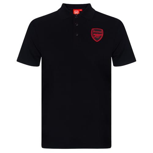 FC Arsenal Herren Polo-Shirt mit originalem Fußball-Wappen - Geschenk - Schwarz - 3XL von Arsenal F.C.