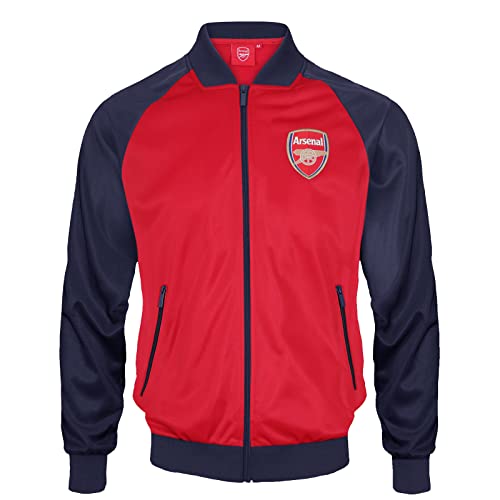 FC Arsenal Herren Retro-Trainingsjacke - Fußballgeschenk - 100% Polyester - Rot - XL von Arsenal FC