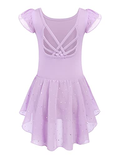 Arshiner Ballettkleidung Mädchen Rückenfrei Ballettkleid Kurzarm Tanzkleidung Lila Baumwolle Balletttrikot Rundhals Tanzbody mit UnregelmäßIges Ballett Tutu 150/7-8 Jahre Arshiner Ballettkleidung Mädchen Rückenfrei Ballettkleid Kurzarm Tanzkleidung Lila Baumwolle Balletttrikot Rundhals Tanzbody mit UnregelmäßIges Ballett Tutu 150/7-8 Jahre von Arshiner