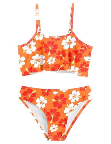 Arshiner Bikini Set Kinder Mädchen Gerüschte Zweiteiliger Bademode Süß Badeanzug Swimsuit Schwimmanzug Badebekleidung Koralle/160 11-12 Jahre von Arshiner