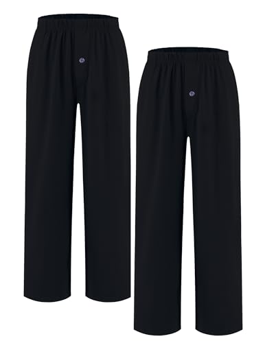 Arshiner Jungen 2er-Pack Schlafanzughose Weich Bequeme Pyjamahose Knopfleiste Lang Einfarbig Freizeithos Elastische Taille Mit 2 Taschen Schlafhose für Kinder 14-15 Jahre Arshiner Jungen 2er-Pack Schlafanzughose Weich Bequeme Pyjamahose Knopfleiste Lang Einfarbig Freizeithos Elastische Taille Mit 2 Taschen Schlafhose für Kinder 14-15 Jahre von Arshiner