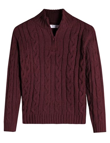 Arshiner Jungen Pullover Leichter Troyer Casual Strickpullover mit Reißverschluss für Herbst Winter Kinder Sweater, 13-14 Jahre 160 von Arshiner
