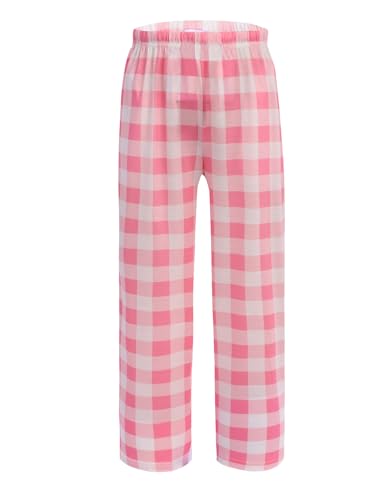 Arshiner Jungen Schlafanzughose Lang Kariert Pyjamahose Kinder Elastische Taille Freizeithose mit 2 Taschen Schlafanzüghosen für Jungen & Mädchen 11-12 Jahre von Arshiner