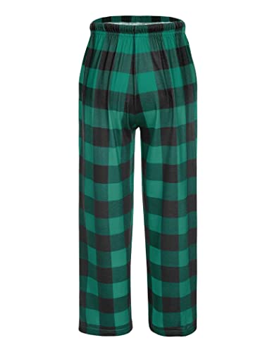 Arshiner Jungen Schlafanzughose Lang Kariert Pyjamahose Kinder Elastische Taille Freizeithose mit 2 Taschen Schlafanzüghosen für Jungen & Mädchen 14-15 Jahre von Arshiner