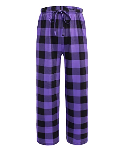 Arshiner Jungen Schlafanzughose Lang Kariert Pyjamahose Kinder Elastische Taille Freizeithose mit 2 Taschen Schlafanzüghosen für Jungen & Mädchen 14-15 Jahre von Arshiner