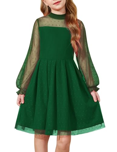 Arshiner Kinder Langarmkleid Grün Weihnachten Kleider Mädchen A-Linie Partykleid Herbst Kinderkleid Winter Freizeitkleid Einfarbig Festkleid Kinderkleidung 8-9 Jahre Arshiner Kinder Langarmkleid Grün Weihnachten Kleider Mädchen A-Linie Partykleid Herbst Kinderkleid Winter Freizeitkleid Einfarbig Festkleid Kinderkleidung 8-9 Jahre von Arshiner