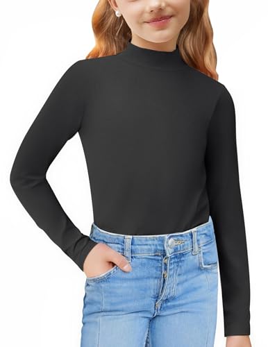 Arshiner Kinder Langarmshirt Mädchen Oberteile Jungen Basic Rollkragenshirt Dünn Rollkragenpullove Herbst Winter Halloween Shirt 10-11 Jahre von Arshiner