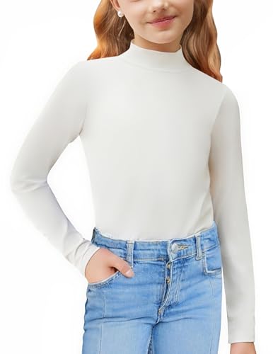 Arshiner Rollkragenpullover Kinder Rollishirt Mädchen Jungen Casual Langarmshirt Dünn Oberteile Slim Fit Tops Stretch Unterziehrolli 3-4 Jahre von Arshiner