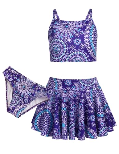 Arshiner Mädchen Bikini Set 3er Sommer Badeanzüge Kinder Dreiteilig Tankini mit Rock Blumendruck Bademode Bikinis für Mädchen 5-6 Jahre Arshiner Mädchen Bikini Set 3er Sommer Badeanzüge Kinder Dreiteilig Tankini mit Rock Blumendruck Bademode Bikinis für Mädchen 5-6 Jahre von Arshiner