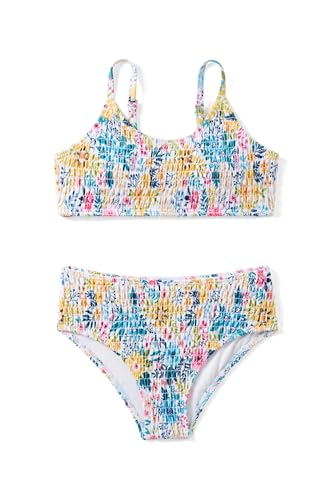 Arshiner Mädchen Bikini-Set Blumen Sommer Kinder Badeanzuge Zweiteiliger Mode Tankini Hautfreundlich Atmungsaktiv Bikinis für Mädchen 9-10 Jahre von Arshiner