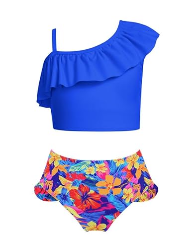 Arshiner Mädchen Bikini-Set mit Rüschen und Volant Kinder Bedruckt zweiteilig Bademode Badeanzüge Badebekleidung Muster 22 130 von Arshiner