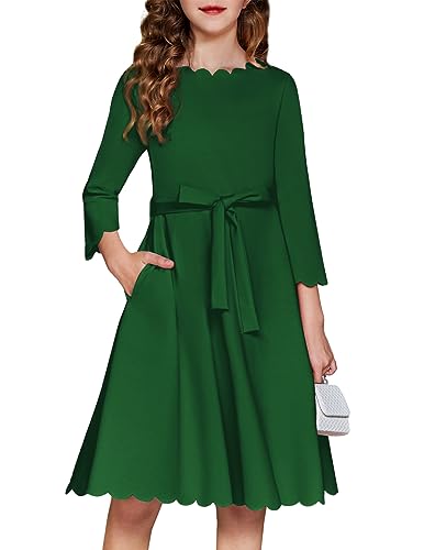 Arshiner Mädchen Formal Herbst Blumenmädchenkleider für Hochzeits Festliches Kleid Brautjungfernkleid Festzug Partykleid Grün 120 Arshiner Mädchen Formal Herbst Blumenmädchenkleider für Hochzeits Festliches Kleid Brautjungfernkleid Festzug Partykleid Grün 120 von Arshiner
