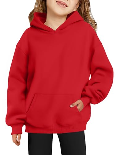 Arshiner Mädchen Kapuzenpullover Warm Fleece Kinder Hoodie Winter Pullover mit Tasche Sweatshirt für Mädchen 6-7 Jahre von Arshiner