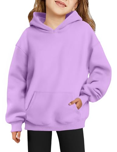 Arshiner Mädchen Kapuzenpullover Warm Fleece Kinder Hoodie Winter Pullover mit Tasche Sweatshirt für Mädchen 8-9 Jahre von Arshiner