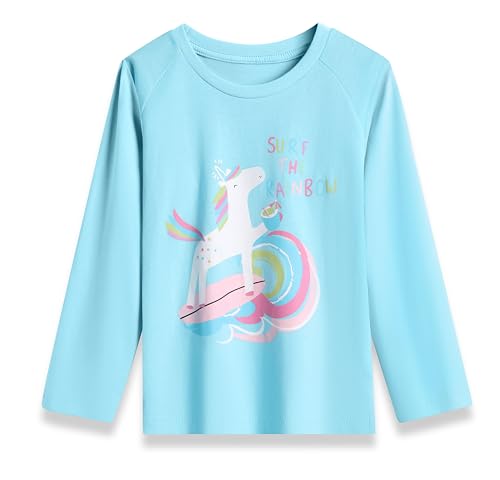 Arshiner Mädchen Langarmshirts Baumwolle Rundhals Pullover Kinder Drucke Freizeit Langarm T-Shirt für Mädchen 5-6 Jahre von Arshiner