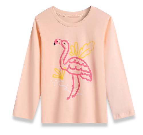 Arshiner Mädchen Langarmshirts Baumwolle Rundhals Pullover Kinder Drucke Freizeit Langarm T-Shirt für Mädchen 9-10 Jahre von Arshiner