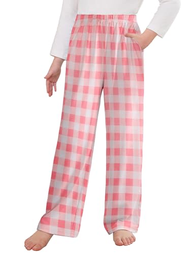 Arshiner Mädchen Schlafanzughose Lang Kinder Cartoon Pyjamahose Elastische Taille Freizeithose mit 2 Taschen Schlafanzughosen für Mädchen 13-14 Jahre 160 von Arshiner