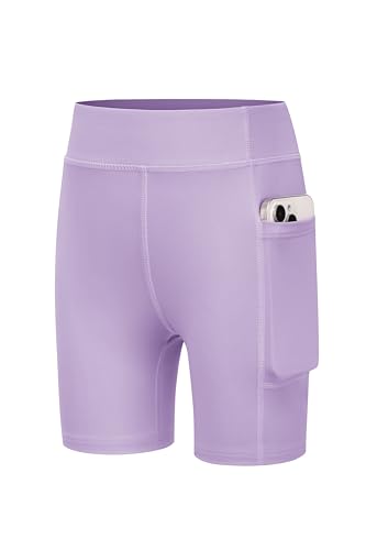 Arshiner Mädchen Shorts Sport Leggings Kurze Hose Lila Kinder Radlerhose Atmungsaktiv Hohe Taille Turnhose mit Tasche 130/7-8 Jahre Arshiner Mädchen Shorts Sport Leggings Kurze Hose Lila Kinder Radlerhose Atmungsaktiv Hohe Taille Turnhose mit Tasche 130/7-8 Jahre von Arshiner