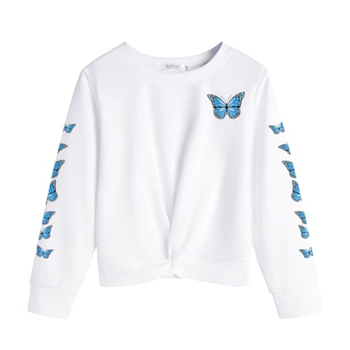 Arshiner Mädchen Sweatshirt Tie-Dye Langarm Pullover Rundhals Sport Mode Kinderkleidung Leichtgewicht Langarmshirt für Mädchen 9-10 Jahre von Arshiner