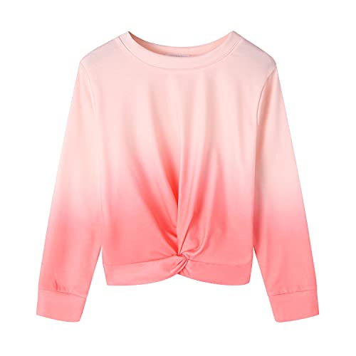 Arshiner Mädchen Sweatshirt Tie-Dye Langarm Pullover Rundhals Sport Mode Kinderkleidung Leichtgewicht Langarmshirt für Mädchen 11-13 Jahre von Arshiner