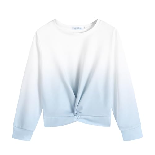 Arshiner Mädchen Sweatshirt Tie-Dye Langarm Pullover Rundhals Sport Mode Kinderkleidung Leichtgewicht Langarmshirt für Mädchen 5-6 Jahre von Arshiner