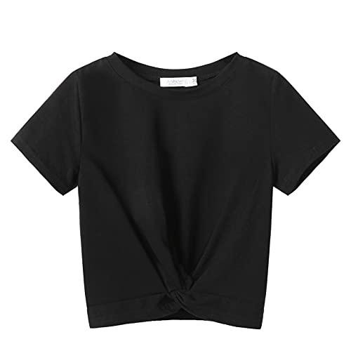 Arshiner Mädchen T-Shirts Sommer Kurzarm Kinder Baumwolle Bluse Niedlicher Mode Druck Einschulung Shirt Rundhals Sport Leichtgewicht Casual Tshirts für Mädchen 5-6 Jahre von Arshiner