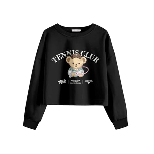 Arshiner Mädchen Teddy Sweatshirt Kinder Pullover Langarm Tshirt Tops Casual Baumwolle Oberteil Kinderkleidung 140 von Arshiner