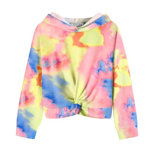 Arshiner Tie-dye Hoodie Mädchen Langarm Kapuzenpullover Kinder Herbst Frühling Freizeit Batik Pullover für Mädchen 6-13 Jahre von Arshiner