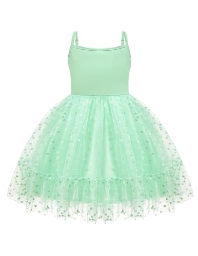 Arshiner Trägerkleid Mädchen Grün Mädchenkleider Festlicheskleid Kinder Tüllkleid Frühling Sommer Freizeitkleid Geburtstagskleid 3-4 Jahre von Arshiner