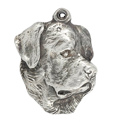 Art-Dog Niedlicher Hundeschlüsselanhänger - Exklusive Kollektion Rottweiler I Schlüsselanhänger Hund - Versilberte Schlüsselanhänger Hund in Schatulle - 5,1x3,7x9,4cm von Art-Dog