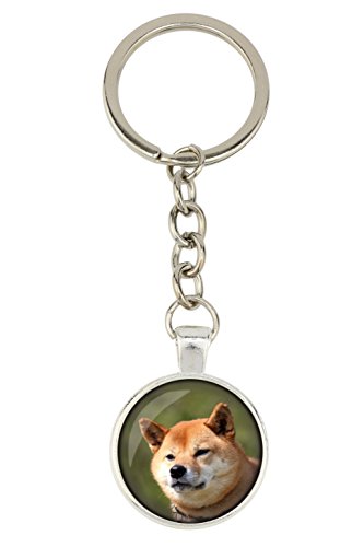 Art-Dog Schlüsselanhänger mit Hundefoto in eleganten Geschenkschachtel | Handgefertigter Schlüsselanhänger | Fotodurchmesser 25mm | Farbe Silber | Geschenkidee | Shiba Inu Art-Dog Schlüsselanhänger mit Hundefoto in eleganten Geschenkschachtel | Handgefertigter Schlüsselanhänger | Fotodurchmesser 25mm | Farbe Silber | Geschenkidee | Shiba Inu von Art-Dog