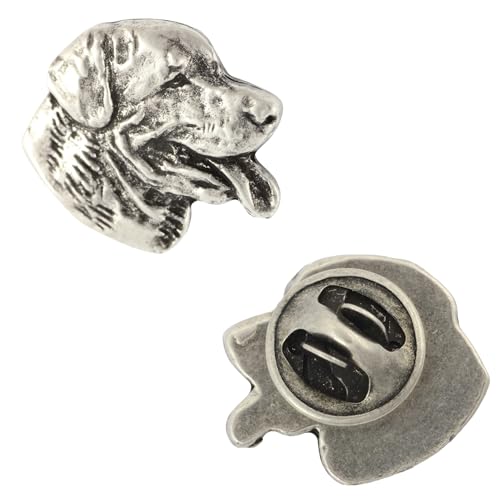 Art-Dog Unikate Silber Hund Anstecknadel - Versilbert Handmade - Broschen Frauen - Lustige Pins - Silber Brosche Schmuck - Rottweiler II – 1,9x2x4cm von Art-Dog