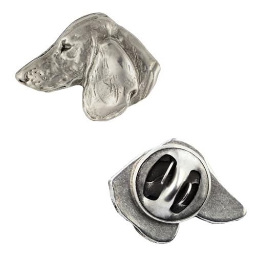Art-Dog Unikate Silber Hund Anstecknadel - Versilbert Handmade - Broschen Frauen - Lustige Pins - Silber Brosche Schmuck - Teckel I – 1,6x2,1x3cm von Art-Dog