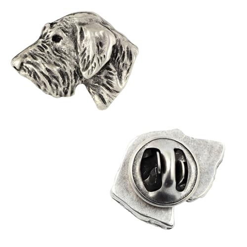 Art-Dog Unikate Silber Hund Anstecknadel - Versilbert Handmade - Broschen Frauen - Lustige Pins - Silber Brosche Schmuck - Teckel II – 1,7x1,7x4cm von Art-Dog