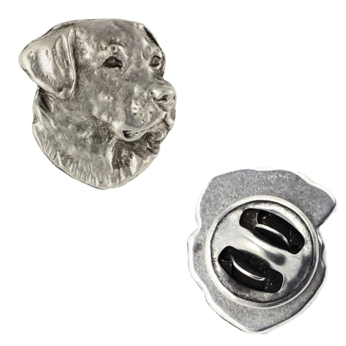 Art-Dog Unique Edition Silber Hund Anstecknadel mit Eleganten Schatulle - Versilbert Handmade - Broschen Frauen - Silber Brosche Schmuck - Labrador Retriever – 1,8x1,6x4,5cm von Art-Dog
