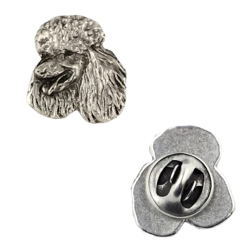 Art-Dog Unique Edition Silber Hund Anstecknadel mit Eleganten Schatulle - Versilbert Handmade - Broschen Frauen - Silber Brosche Schmuck - Pudel – 2x1,8x3cm von Art-Dog