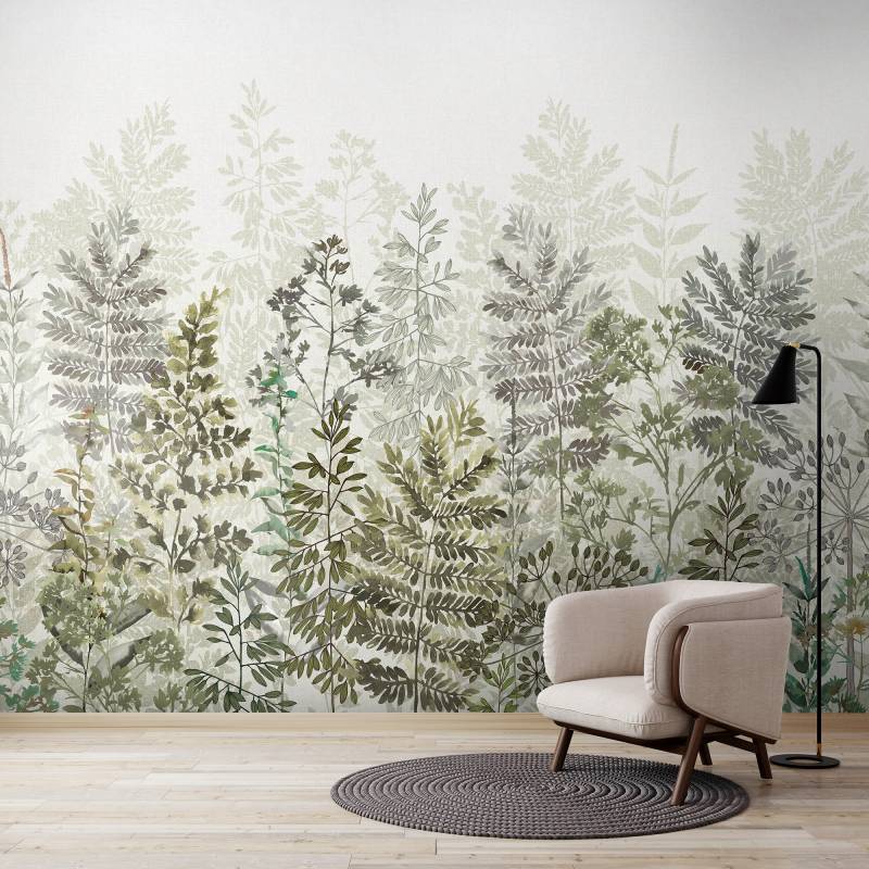 Art for the home Fototapete "Blatt-Silhouette" Motiv glatt Design Tapeten von Art For The Home