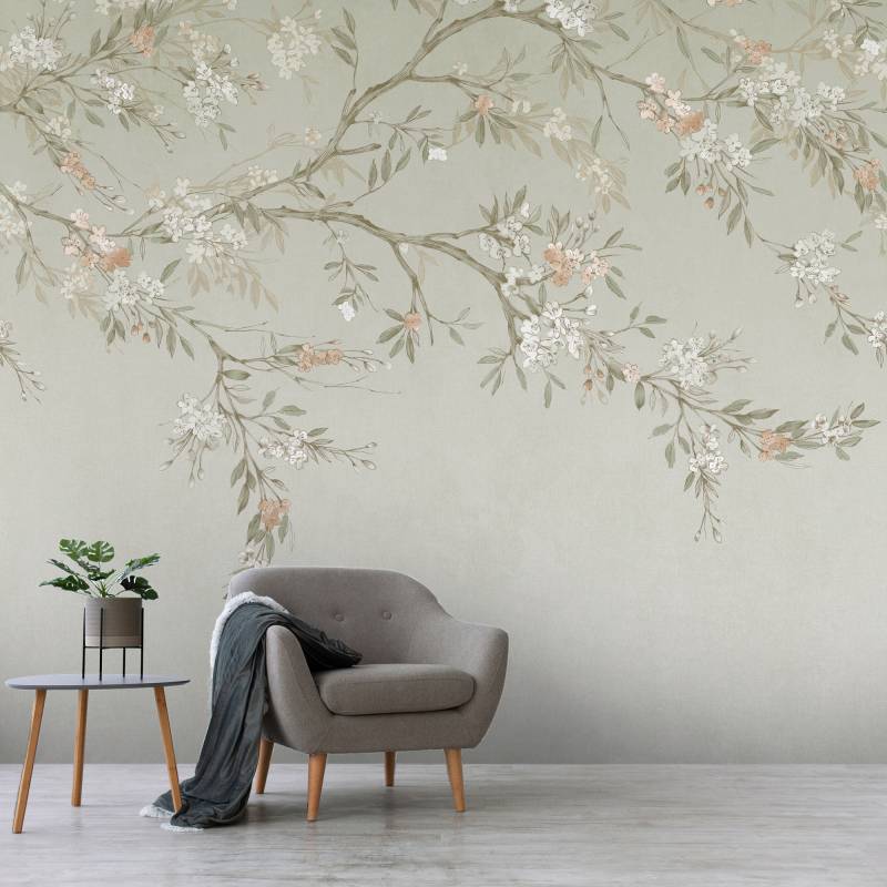 Art for the home Fototapete "Blütenpfad" geblümt glatt Design Tapeten von Art For The Home