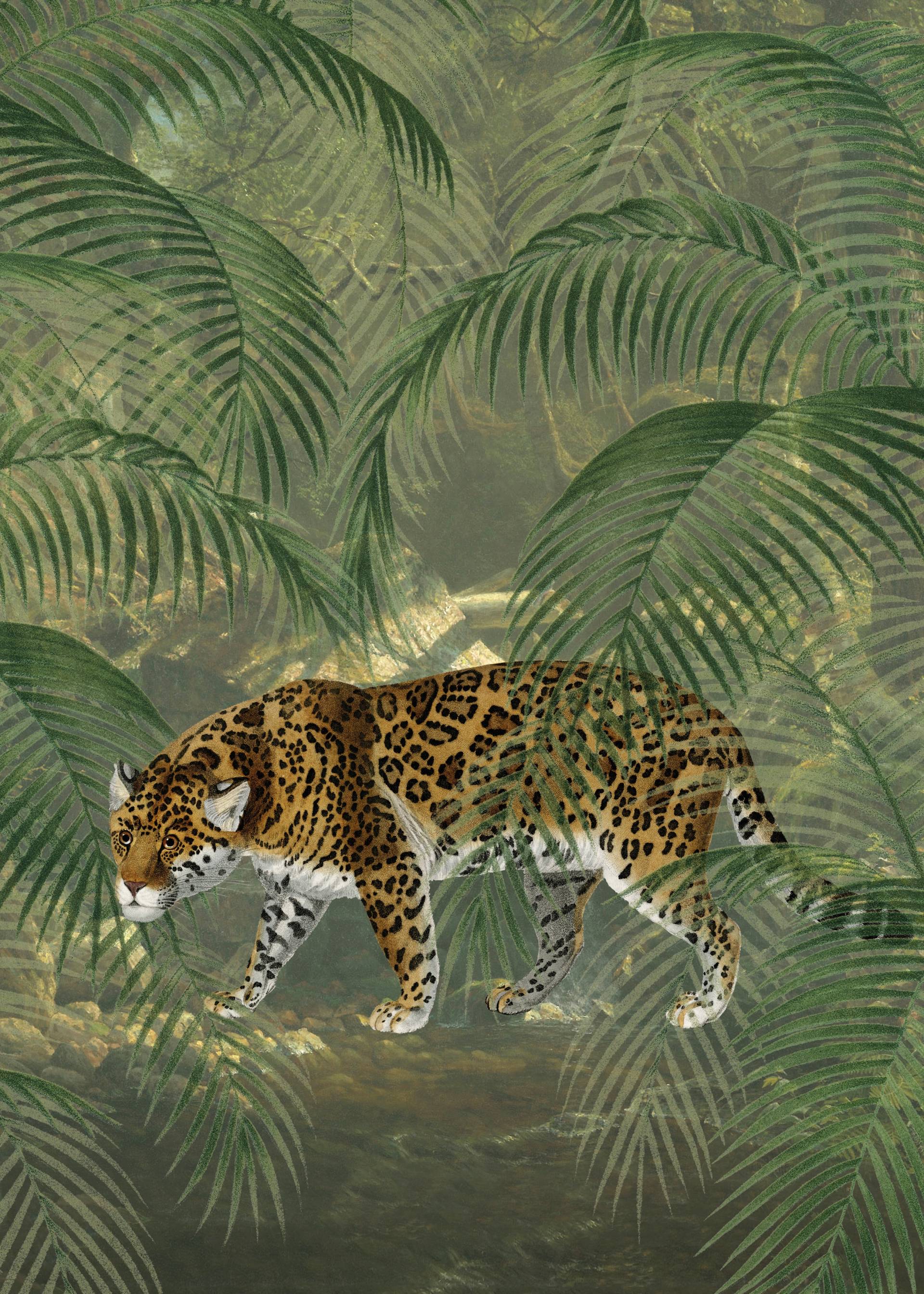 Art for the home Fototapete "Leopard" botanisch 280x200cm von Art For The Home