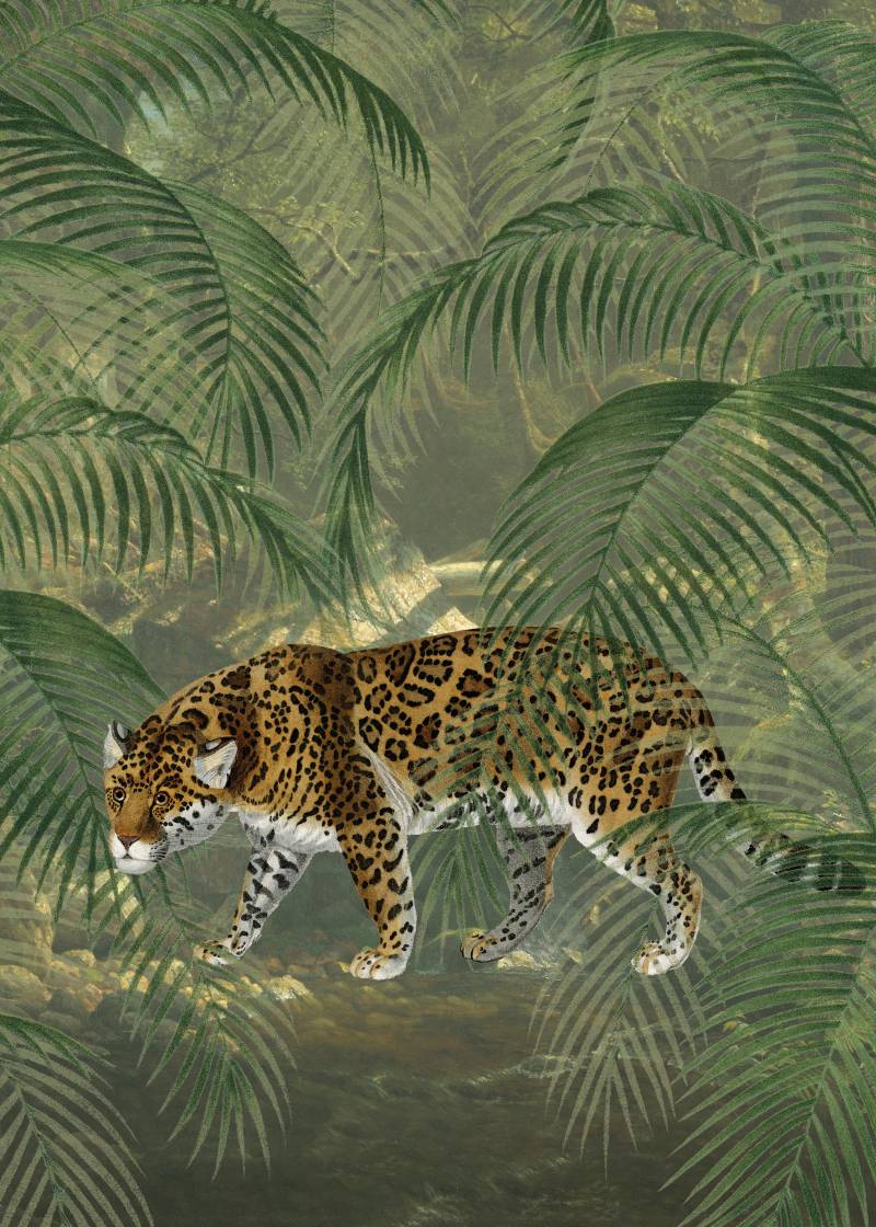Art for the home Fototapete "Leopard" botanisch 280x200cm von Art For The Home