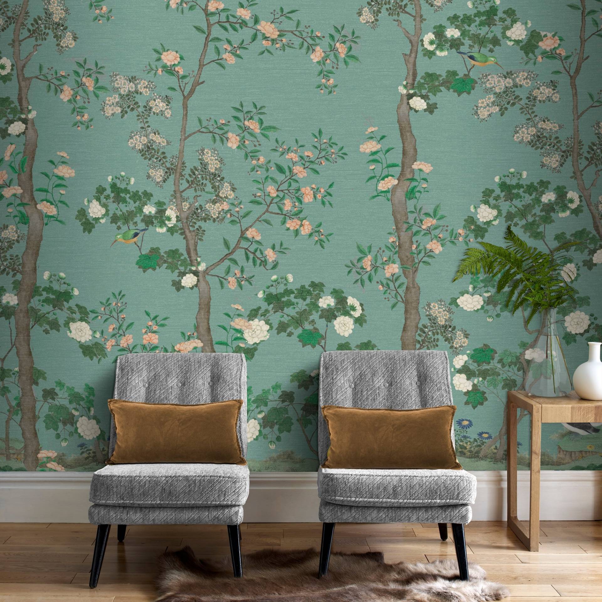 Art for the home Fototapete "Rachelle Sage" geblümt glatt Design Tapeten von Art For The Home