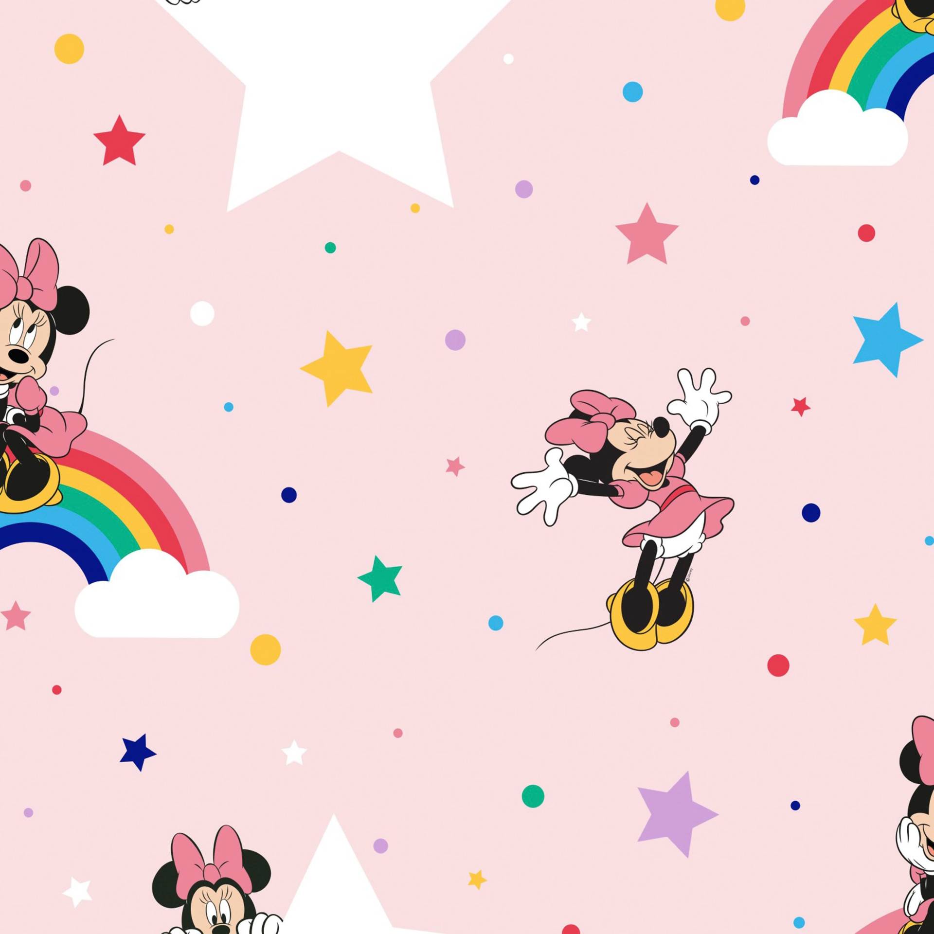 Art for the home Papiertapete "Regenbogen Minnie" von Art For The Home