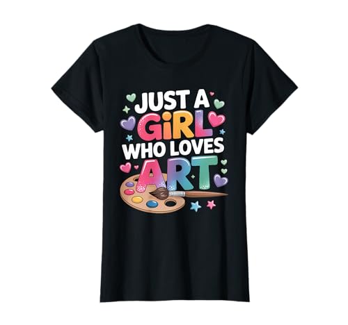 Nur EIN Mädchen, das Kunst liebt T-Shirt Nur EIN Mädchen, das Kunst liebt T-Shirt von Art Teacher